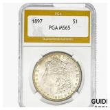 1897 Morgan Silver Dollar PGA MS65