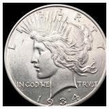 1934-D Silver Peace Dollar CLOSELY UNCIRCULATED