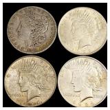 [4] 1881-1926 US Silver Dollar Lot [4 Coins] HIGH