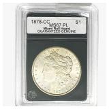 1878-CC Morgan Silver Dollar GG MS67 PL