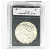 1923-S Silver Peace Dollar GG MS67