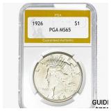 1926 Silver Peace Dollar PGA MS65