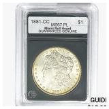 1881-CC Morgan Silver Dollar GG MS67 PL