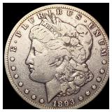 1893-CC Morgan Silver Dollar NEARLY UNCIRCULATED