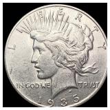 1935-S Silver Peace Dollar CHOICE AU