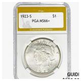 1923-S Silver Peace Dollar PGA MS66+