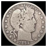 1892-O Barber Half Dollar NICELY CIRCULATED