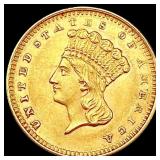 1862 Rare Gold Dollar CHOICE AU