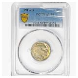 1918-D Buffalo Nickel PCGS AU58