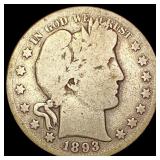 1893-S Barber Half Dollar NICELY CIRCULATED