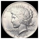 1921 Silver Peace Dollar GEM BU