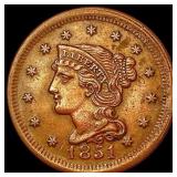 1851 Braided Hair Large Cent CHOICE AU