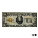 1928 $20 GOLD CERTIFICATE NOTE VERY FINE