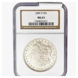 1885-O Morgan Silver Dollar NGC MS63