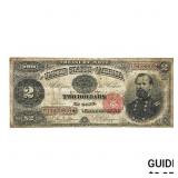 1891 $2 MCPHERSONï¿½ TREASURY NOTE VERY FINE