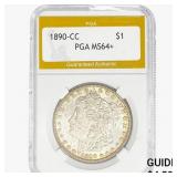 1890-CC Morgan Silver Dollar PGA MS64+