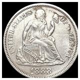 1888 Seated Liberty Dime NEARLY UNCIRCULATED