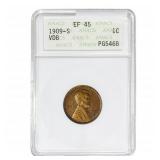 1909-S Wheat Cent ANACS EF45