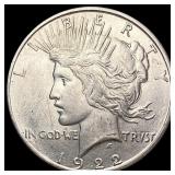 1922-D Silver Peace Dollar CHOICE AU