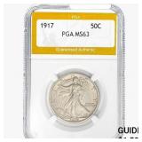 1917 Walking Liberty Half Dollar PGA MS63