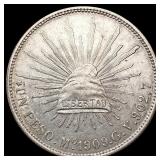 1909Mo GV Mexico Peso UNCIRCULATED