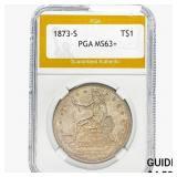 1873-S Silver Trade Dollar PGA MS63+