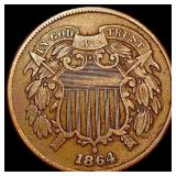 1864 Two Cent Piece CLOSELY UNCIRCULATED