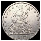 1869 Seated Liberty Half Dollar CHOICE AU