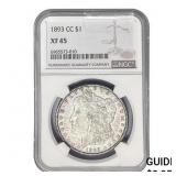 1893-CC Morgan Silver Dollar NGC XF45