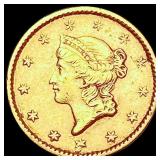 1852 Rare Gold Dollar CHOICE AU