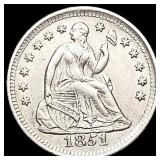 1851-O Seated Liberty Half Dime CHOICE AU