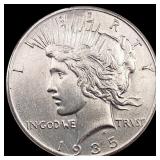 1935 Silver Peace Dollar CHOICE AU