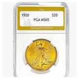 1920 $20 Gold Double Eagle PGA MS65