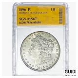 1896-P Morgan Silver Dollar SGS MS67