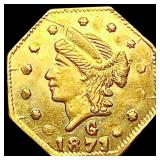 1871 Rare Gold Dollar CLOSELY UNCIRCULATED