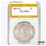 1891-CC Morgan Silver Dollar PGA MS64+