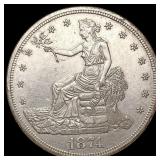 1874-S Silver Trade Dollar CLOSELY UNCIRCULATED