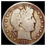 1915-S Barber Half Dollar NICELY CIRCULATED