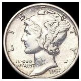 1937-S Mercury Dime CLOSELY UNCIRCULATED