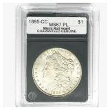 1885-CC Morgan Silver Dollar GG MS67 PL