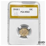 1918-S Mercury Silver Dime PGA MS62