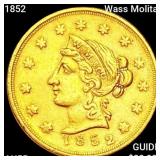 1852 $10 Wass Molitar Gold Eagle HIGH GRADE