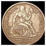 1887-S Seated Liberty Dime ABOUT UNCIRCULATED