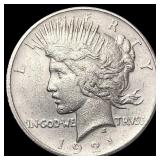 1921 Silver Peace Dollar GEM BU