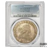 1798 Flowing Hair Dollar PCGS F15 Large Eagle