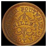 1863 Oliver Boutwell NY Troy Coin CLOSELY UNCIRCUL