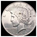 1934 Silver Peace Dollar CHOICE AU