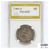 1843-O Seated Liberty Half Dollar PGA AU50