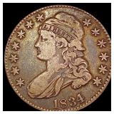 1834 Capped Bust Half Dollar LIGHTLY CIRCULATED