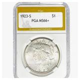 1923-S Silver Peace Dollar PGA MS66+